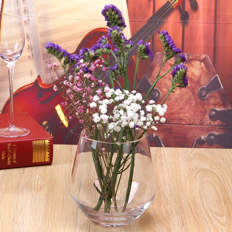 Biou simple atmosphere modern living room office glass transparent vase decoration thumbnail