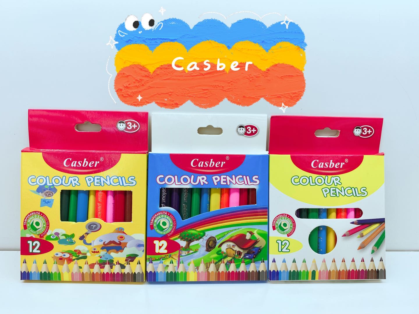 Cartoon short colored pencils