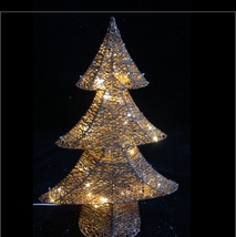 40CM铁架棉线圣诞树摆件发光