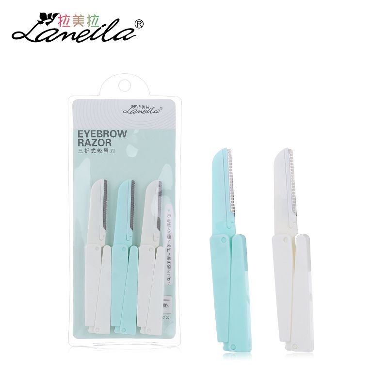 Three sharp-edged and safe eyebrow trimmers, foldable and portable eyebrow trimmers, beauty tool A937 Specification image