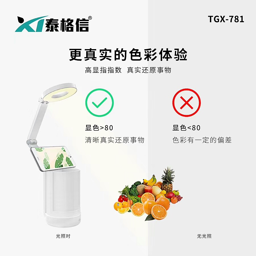 Tgx-781 LED Multi-functional foldable rechargeable lithium Battery desk lamp from Tegxin Application Scenario