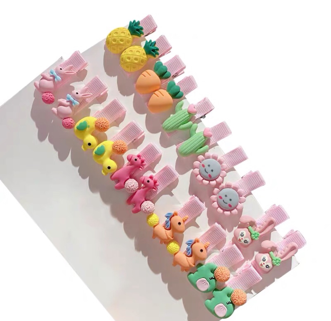 Cartoon Children's One-Line Bangs Clip Hanfu Hair Accessories Silk Flowers Gorgeous Beauty Super Good Look All Want To details Picture