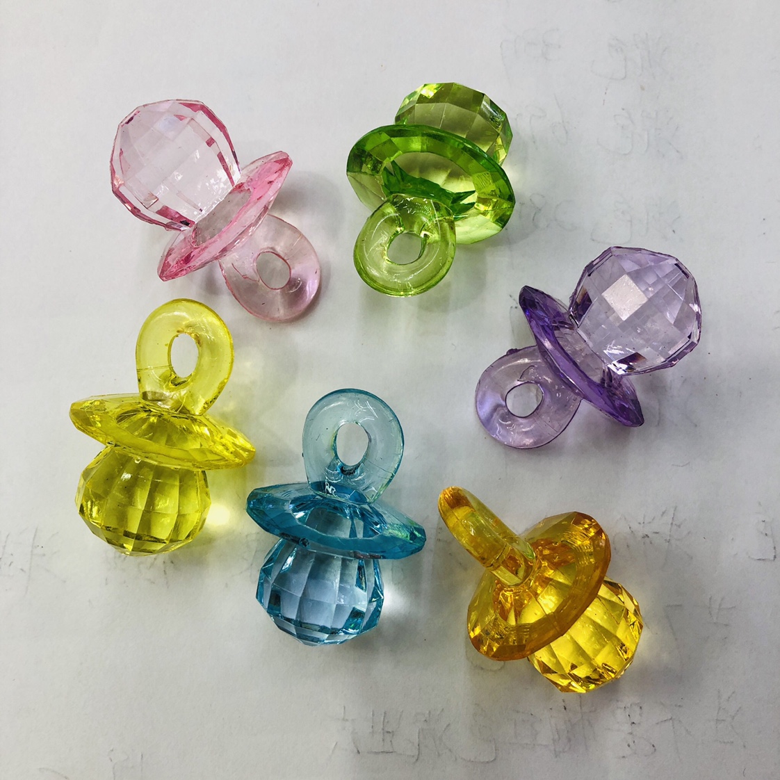 厂家直销亚克力奶嘴儿童玩具挖机玩具推推机玩具41*28mm 28*18mm细节图