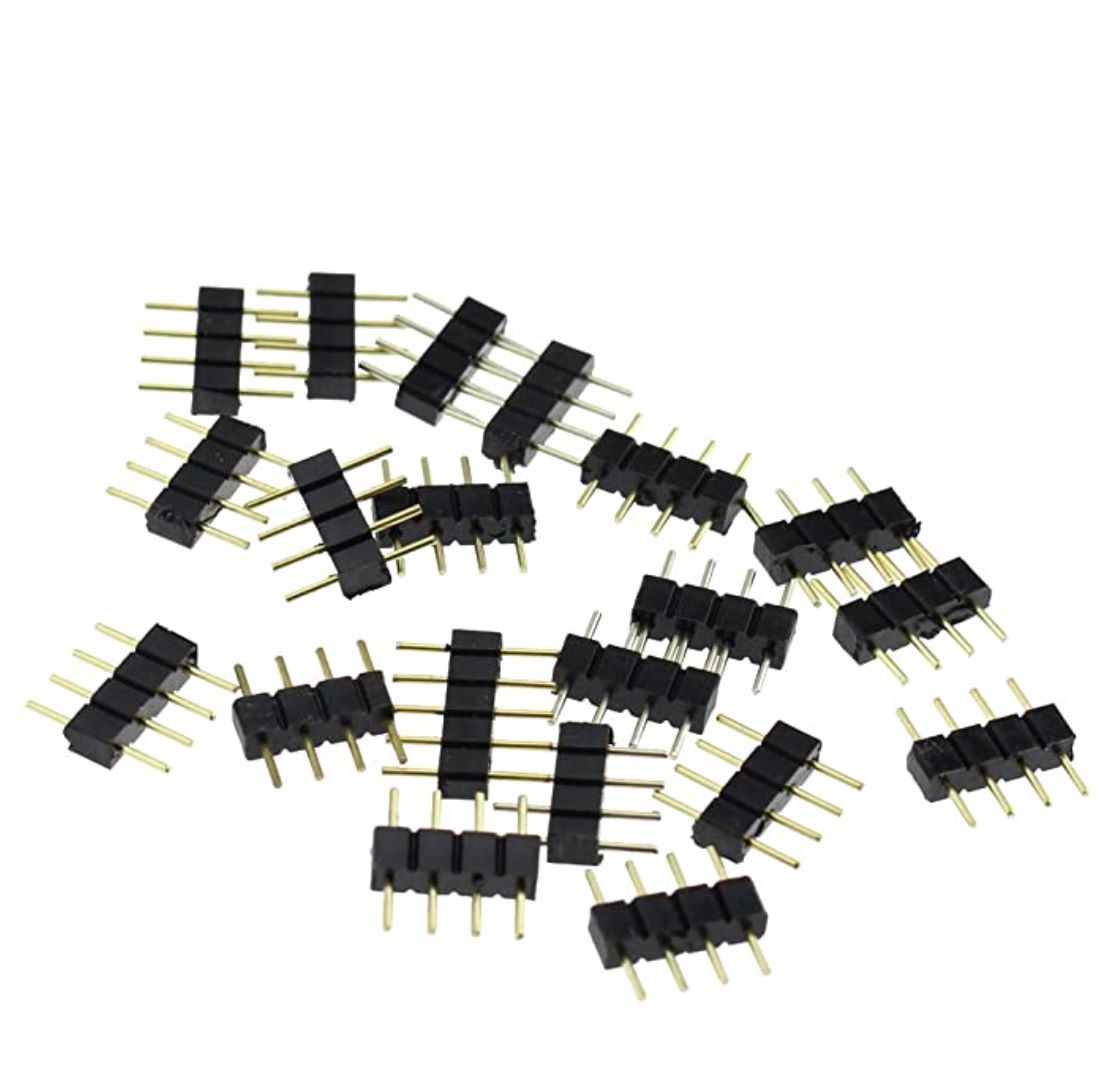 1000 PCS 4 Pin Male Connector for rgb connector