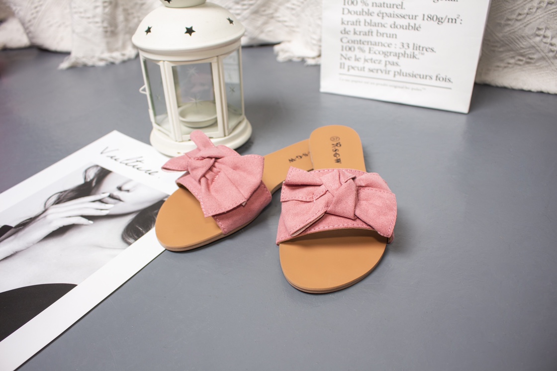 "Human and Shark Dance" flat, fashionable and versatile casual women's shoes with a bow Specification image