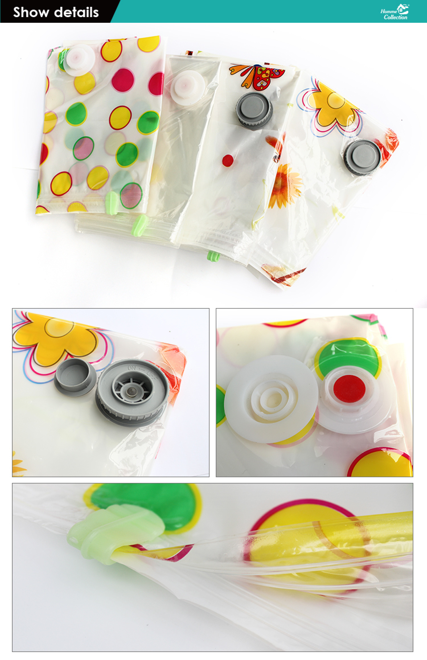 压缩袋装棉被被子衣物整理袋子西班牙语68*98cm详情图6