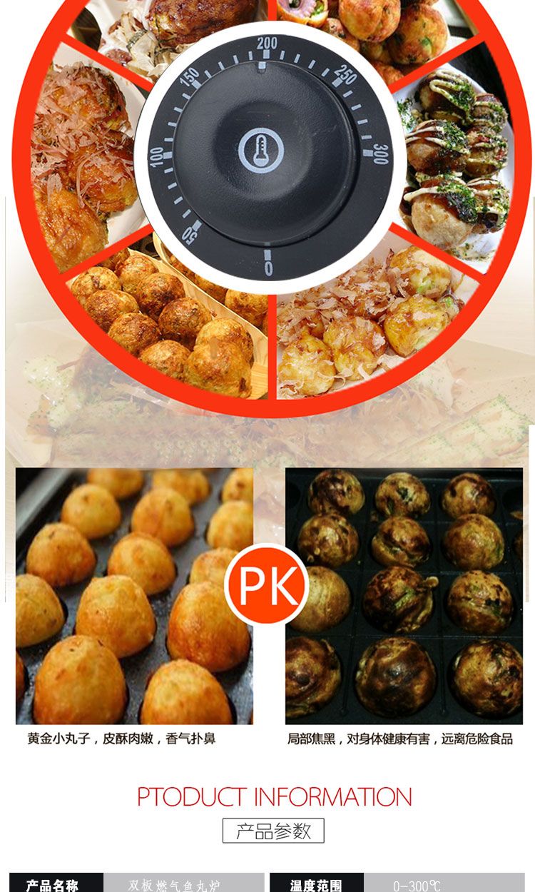 Two-plate electric heating fish ball machine, commercial fish ball machine, takoyaki machine, shrimp egg pulling equipment detail image 6
