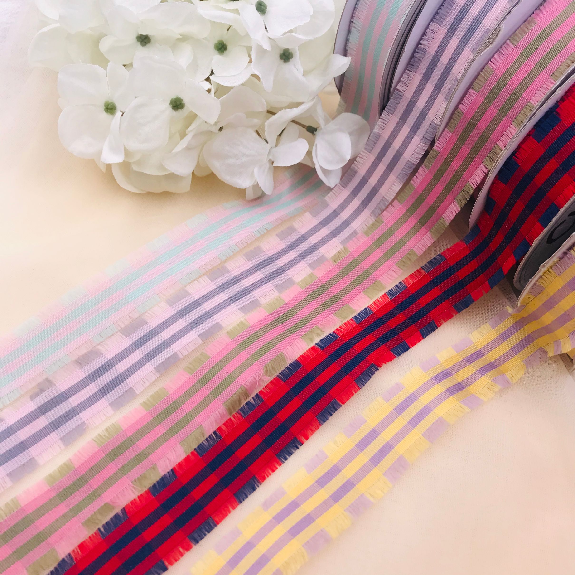 Ch26 Korean Hair Two-Color Check With Hair Decoration Gift Box Packaging Materials details Picture