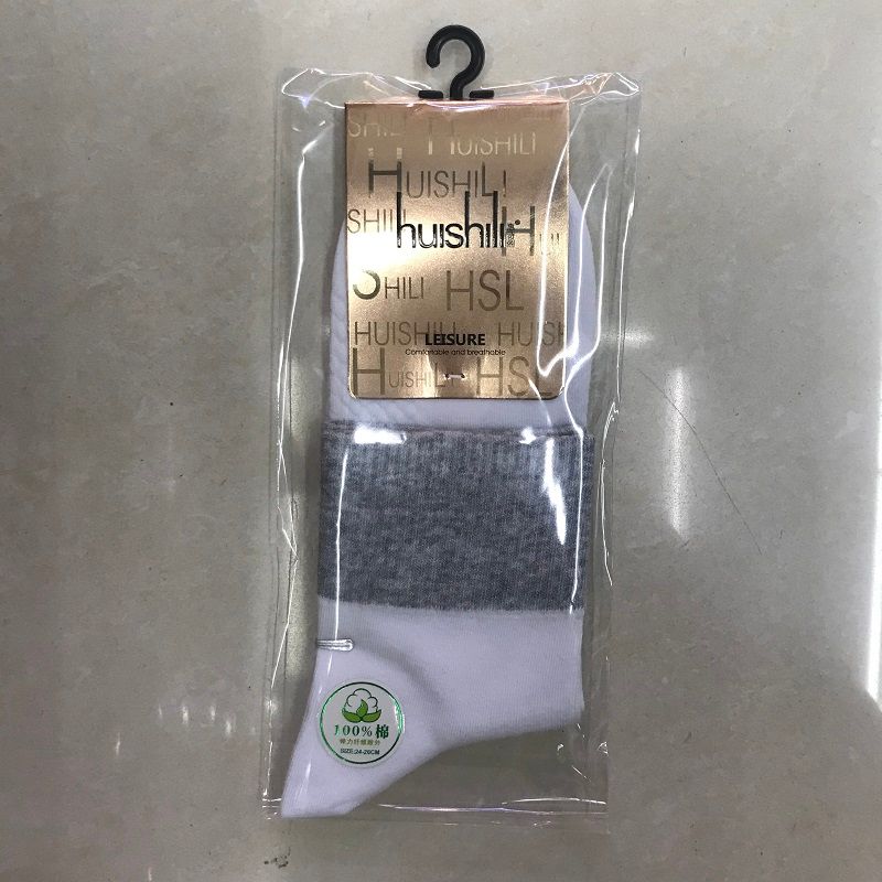 Huishili combed cotton men's Socks 2020 new Autumn and winter thick mid-waist loose-fitting casual sports socks factory direct sales detail image 3