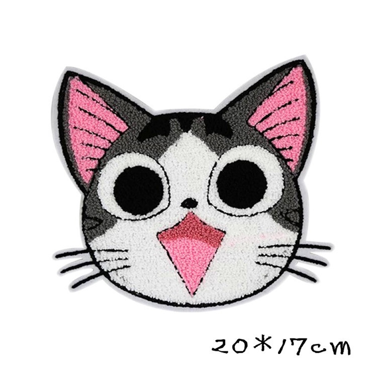 Cartoon Kitten Towel Embroidery Embroidery Cloth Patch Patch For Children's Clothing Pants Decorative Decal Diy Clothing Accessories details Picture