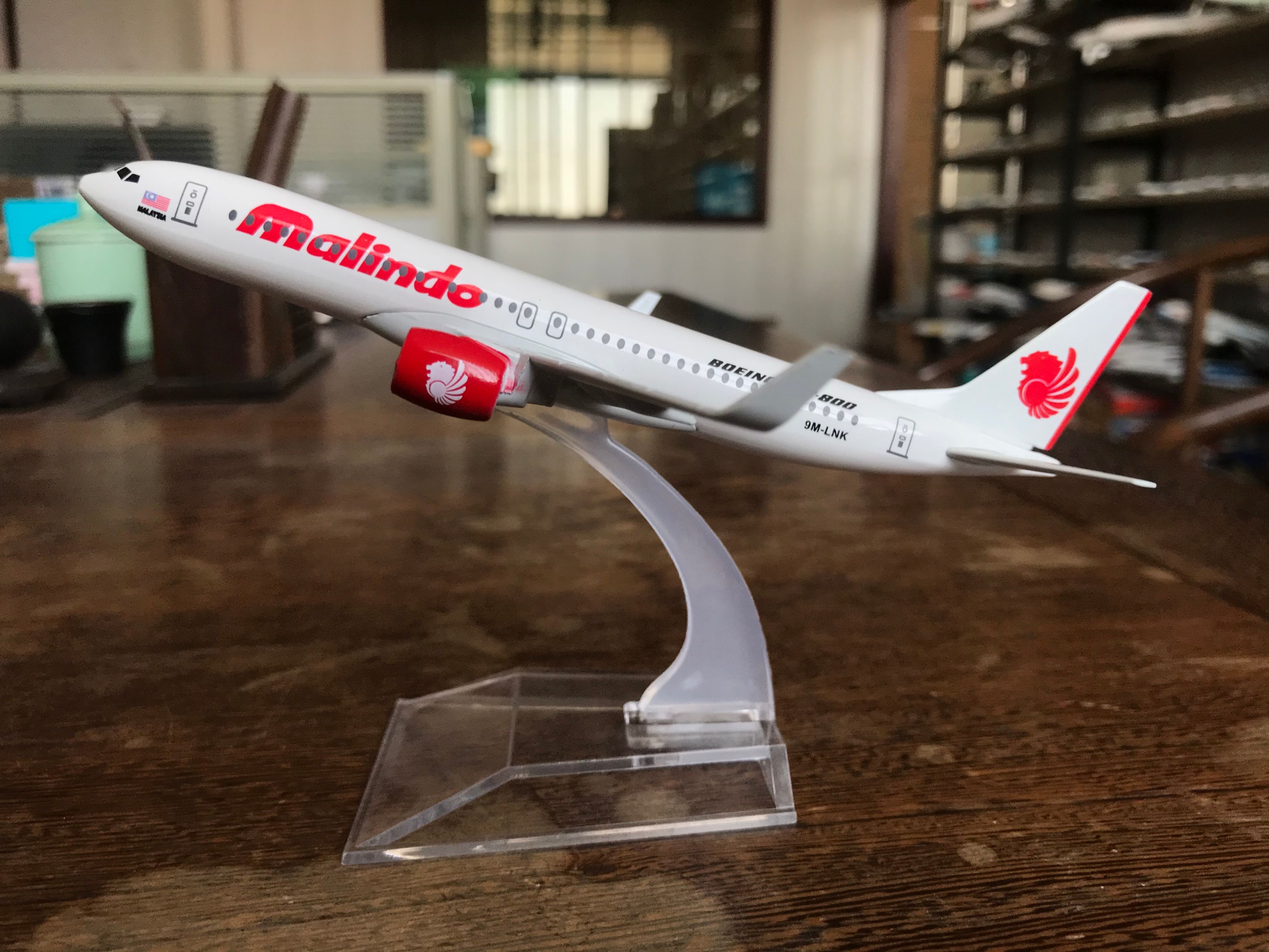 金属飞机模型（马印联行航空B737-800）飞机模型 合金飞机模型