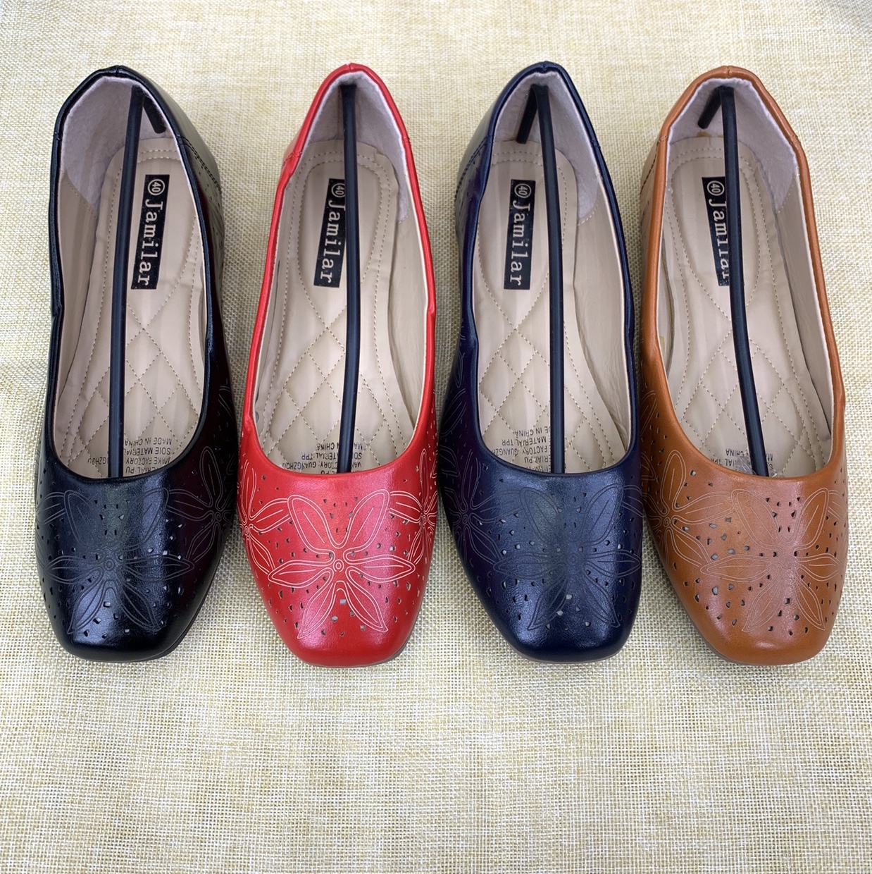 Spot square women's single shoes, injection bottom thumbnail