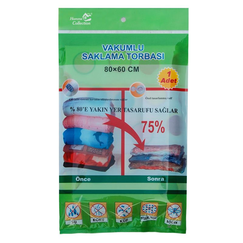 Vacuum compression bag storage bag finishing bag Quilts quilts household clothing bag 60*80cm thumbnail