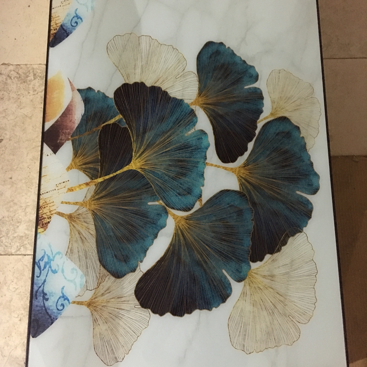 Simple Nordic Style Deer Make Money Living Room Sofa Background Wall Hanging Apricot Fuankang Gingko Leaves Application Scenario