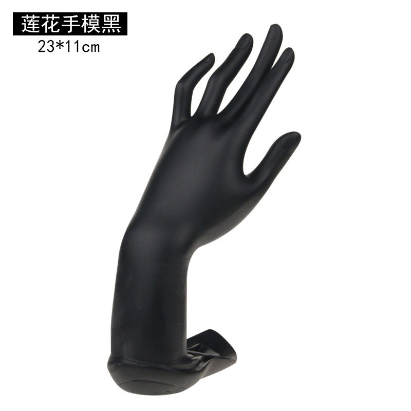 Black resin lotus hand