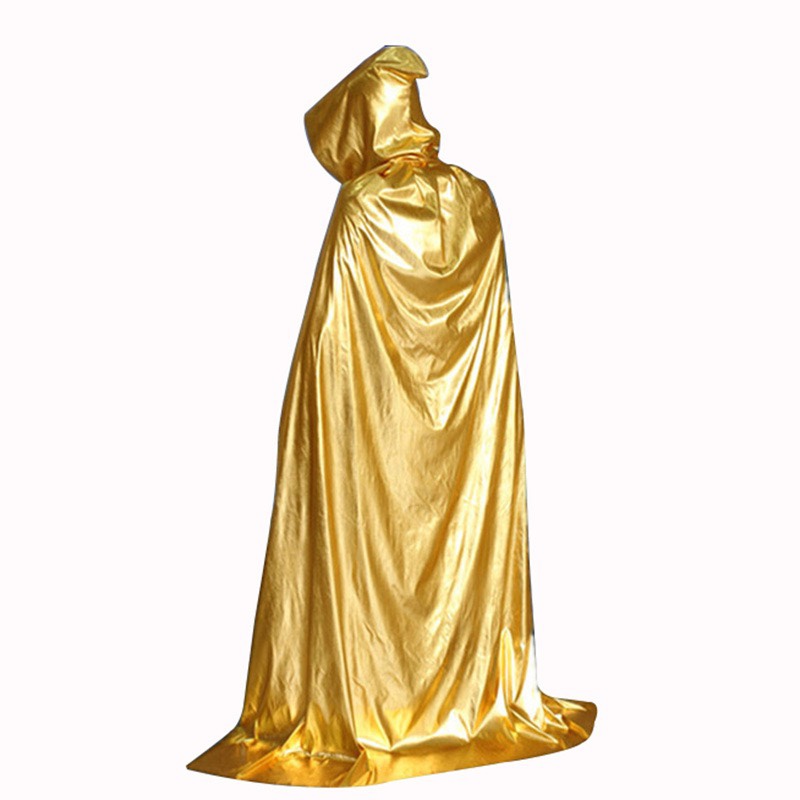 万圣节cosplay装扮成人巫师披风色丁布红黑死神服装古堡披风斗篷详情图6