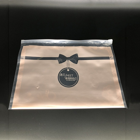 现货便携透明蝴蝶结自封袋     30.5*21细节图