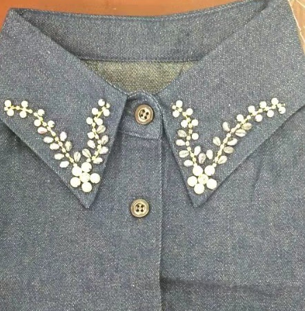 Half shirt, shirt false collar, small cape, small dress, decorative collar, denim collar
