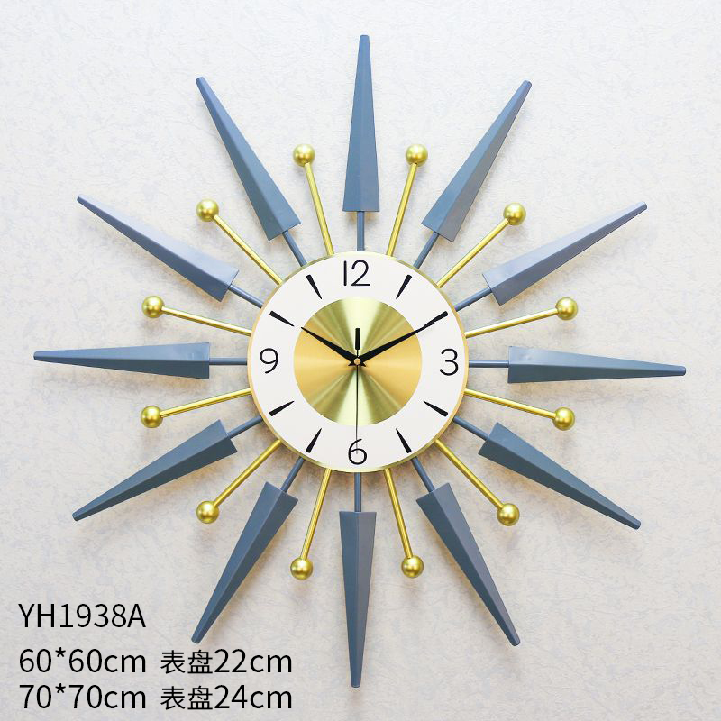 Clock Wall Clock Home Living Room Modern Simple Creative Clock Quiet Quartz Clock Fashion Atmosphere Wall Watch 1938