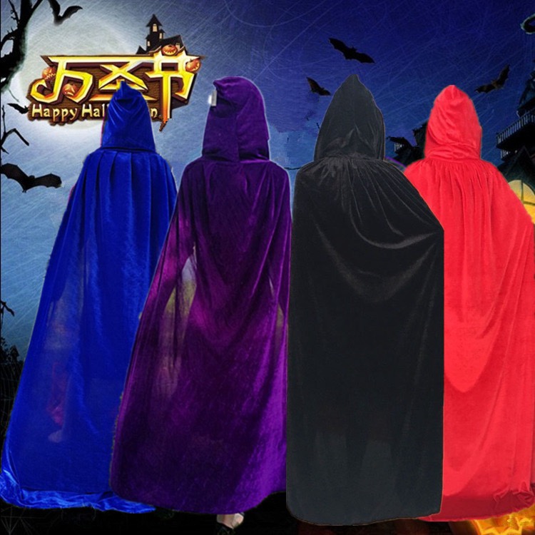 Halloween cape masquerade ball cosplay Witch Death costume Adult velvet cape cape wholesale details Picture