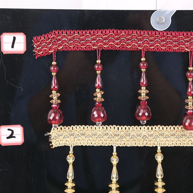 Lace Curtain Pendant Decorative Lace Hanging Bead Curtain Bottom Edge Curtain Accessories Saucer Apple Bead details Picture