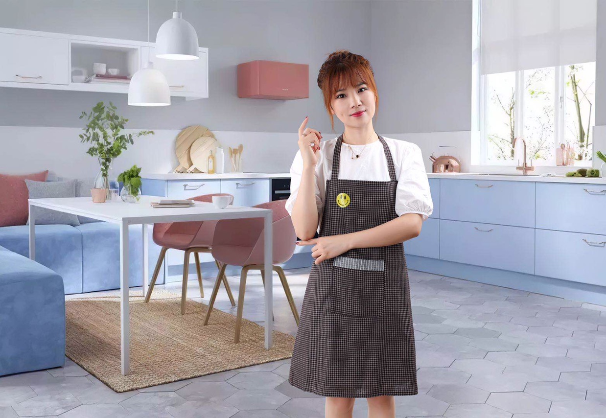 笑脸围裙细节图