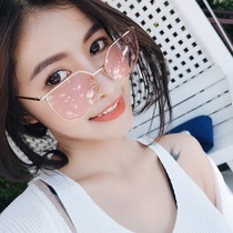 Metallic frame individual sunglasses ocean lenses