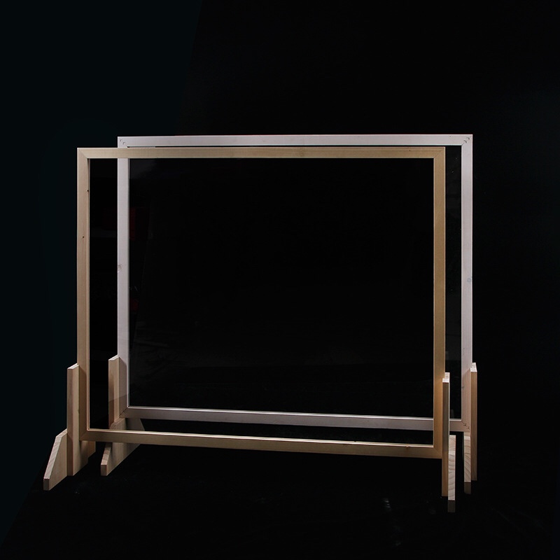 Acrylic panel with wooden frame