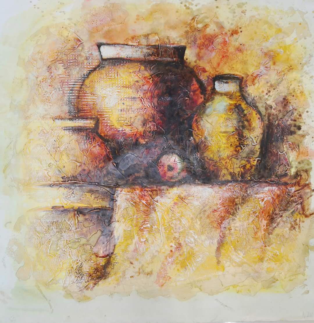 罐子油画画芯餐厅客厅卧室走廊挂