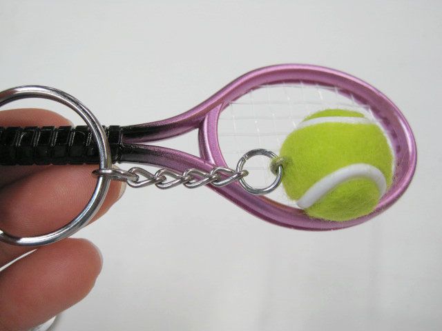 网球钥匙扣挂件批发体育用品网球钥匙圈仿真网球钥匙环工厂定做详情图5