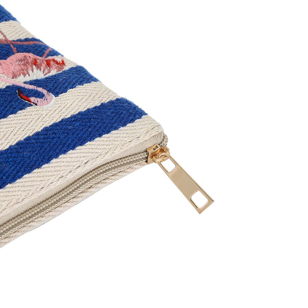 2020新款帆布刺绣火烈鸟4件套化妆包详情图4