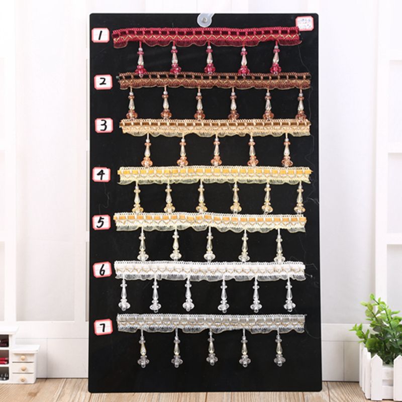Lace Curtain Pendant Decorative Lace Hanging Bead Curtain Bottom Edge Curtain Accessories Saucer Apple Bead Specification drawing