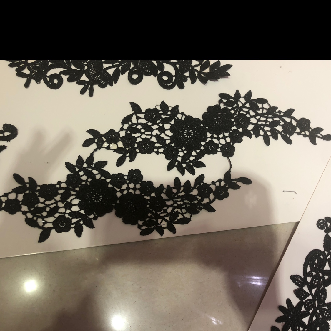 Water soluble lace, water soluble pair flower, water soluble polyester flower, thickened thumbnail