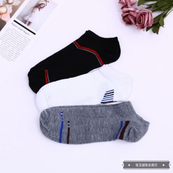 透气吸汗夏季男士低帮船袜 棉质薄款防臭浅口运动短袜 颜色多样产品图