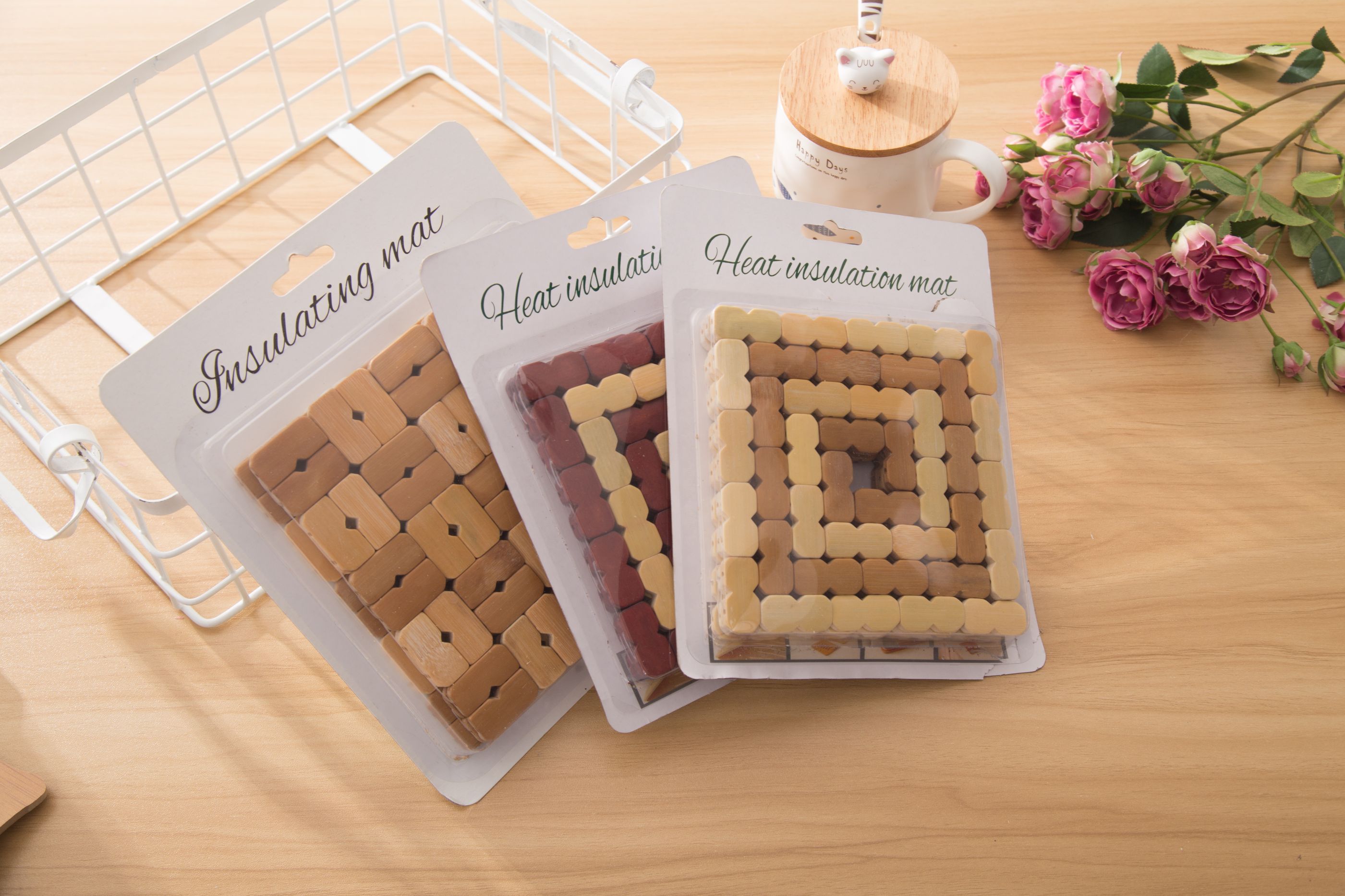 厂家直销方形可定制竹子餐垫批发竹粒垫颗粒垫锅垫咖啡垫杯垫详情图2