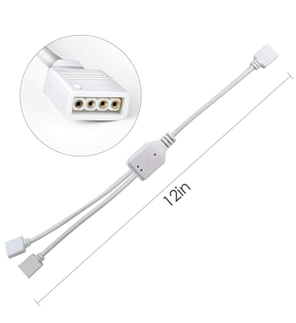 4 Pin LED Splitter RGB 1:2 Splitter LED Extension Cable