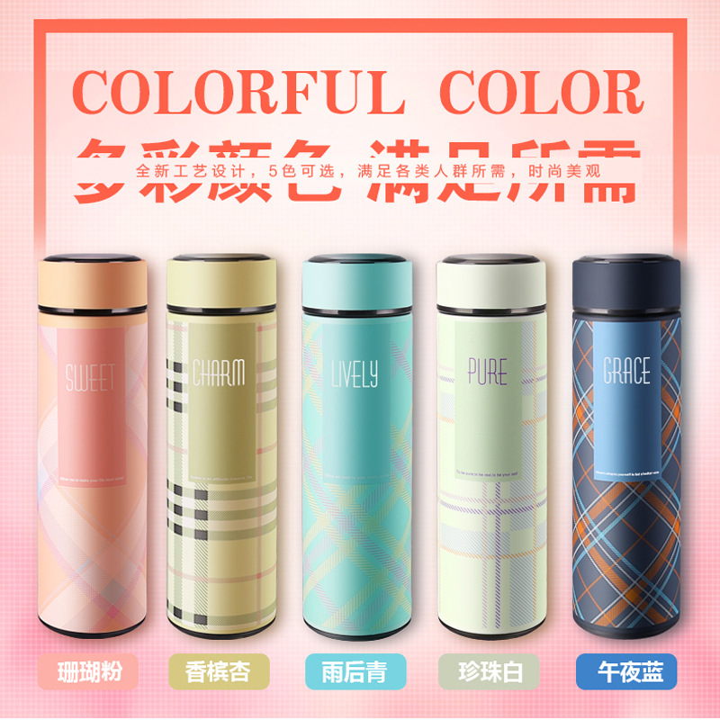 创意印花304不锈钢保温杯商务直杯便携旅行杯定制广告礼品杯