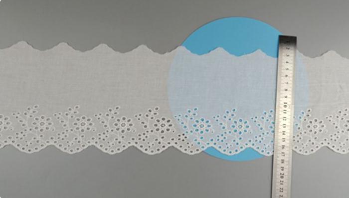 New Products On The Market 9088 All Cotton Hollow Embroidery Fine Lace King Accessories Children's Clothing Healthy And Comfortable Accessories Fabric Specification drawing