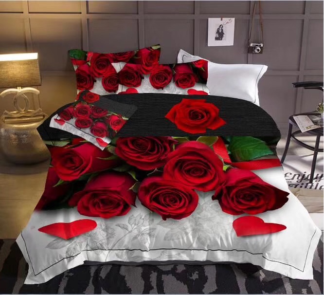 4-piece set of 3D fabric active brushed bedding for export undefined