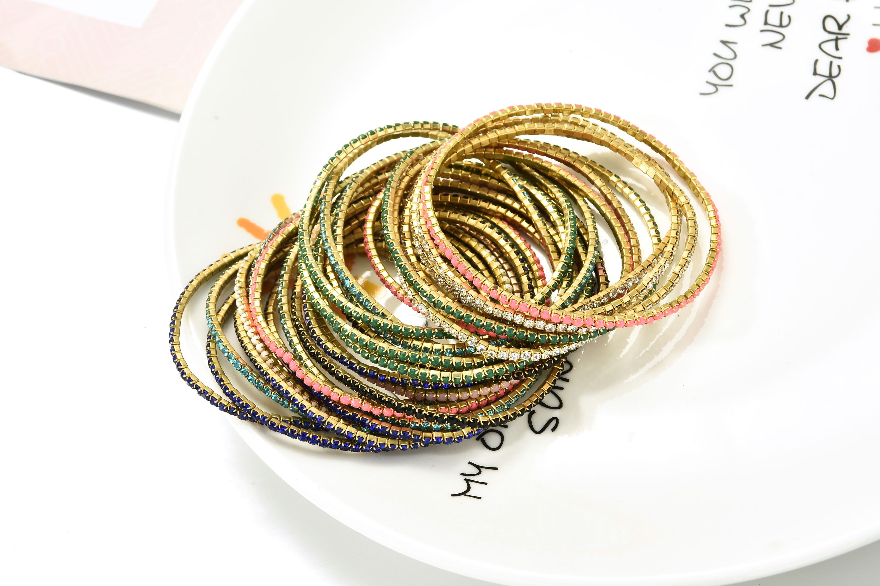 Pure color elastic bracelet