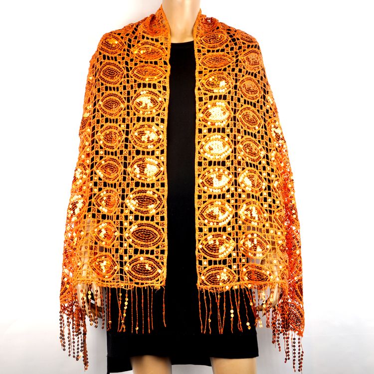 Embroidered shawl long shawl beaded shawl embroidered beaded shawl perforated long shawl eye flower