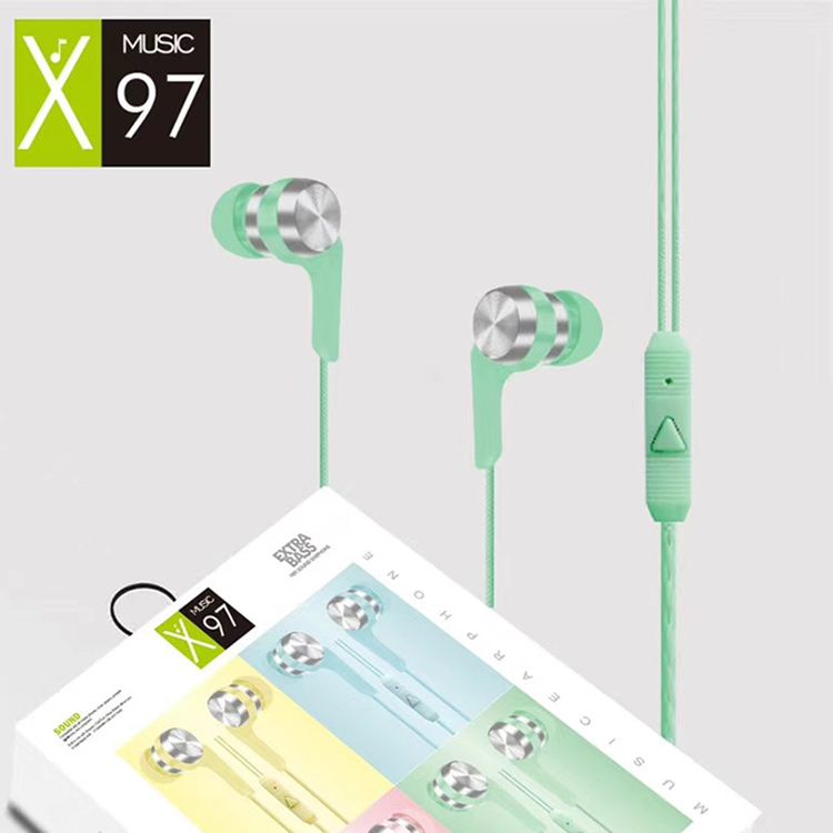 Yakirin Macaron Earphone X97 In-ear wired earphone wire-control band Microphone earphone earphone