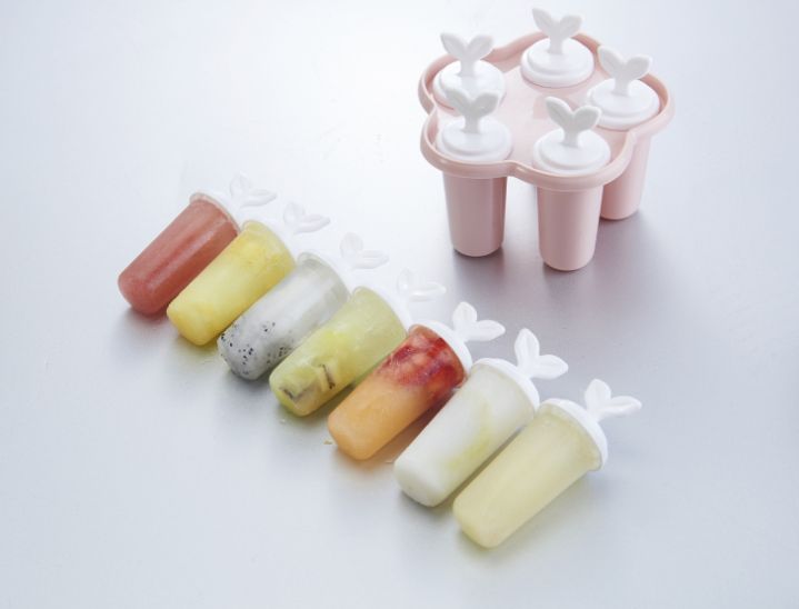 Summer plastic Popsicle mold, new plastic ice lolly mold, plum blossom-shaped ice mold details Picture