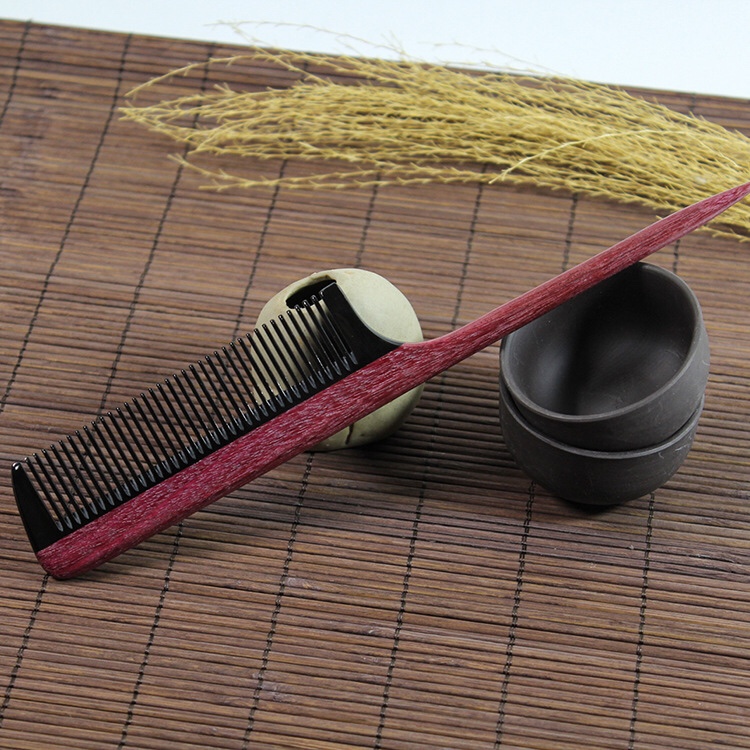 Factory direct sales of violet wood and ox horn combs, pointed-tail and fine-toothed braids