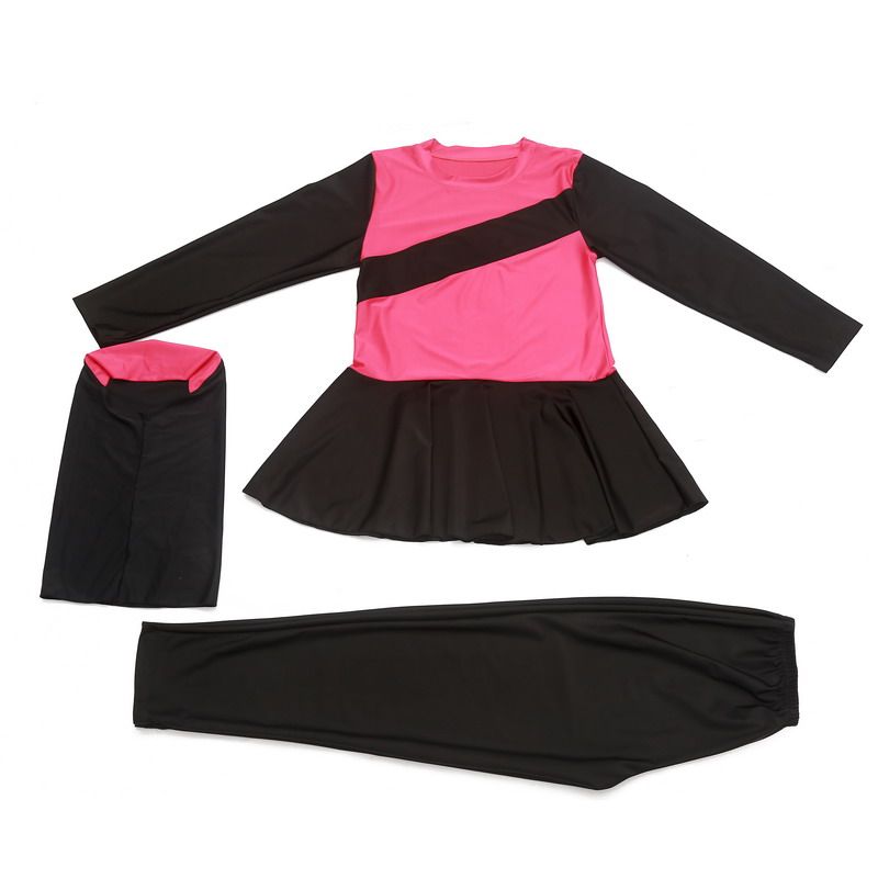 阿拉伯泳衣/穆斯林泳衣/伊斯兰泳装白底实物图