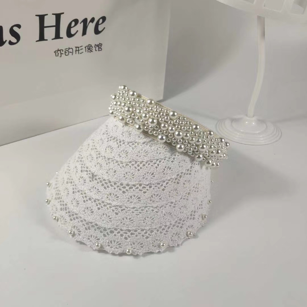 Korean-style lace pearl hairpin cap undefined