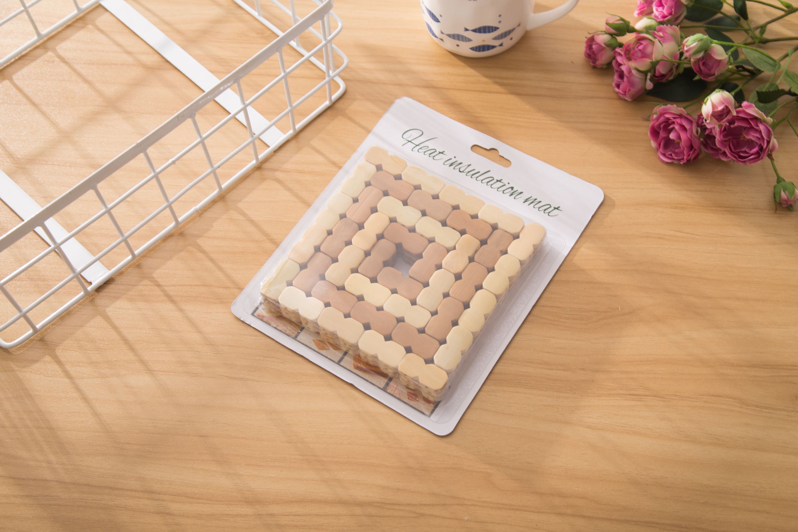 厂家直销方形可定制竹子餐垫批发竹粒垫颗粒垫锅垫咖啡垫杯垫产品图