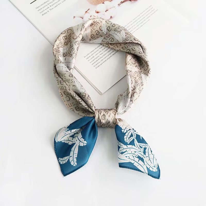 Square Scarf 58Cm Simple Atmosphere Silk Scarf Printed Fashion Women's Silk Scarf details Picture