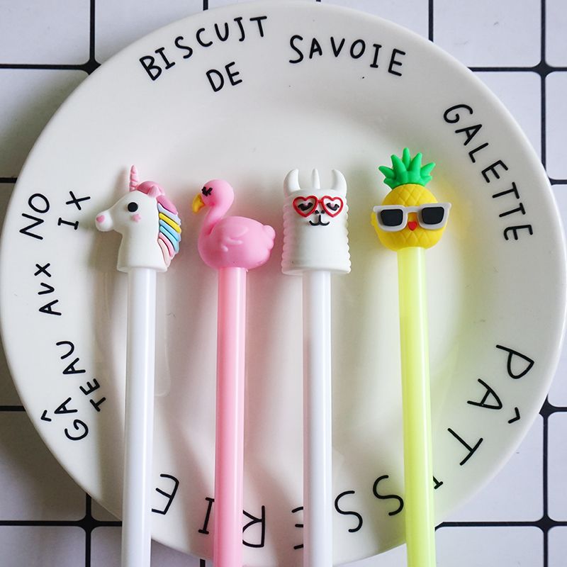 Animal cartoon PVC soft rubber pen case cartoon gel pen details Picture