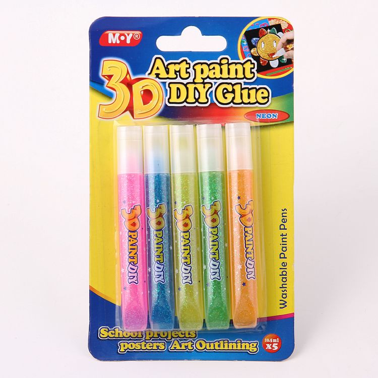 3D card-absorbing gold powder glue, seven-color glue, glass glue, foam glue and pearlescent glue can be DIY details Picture